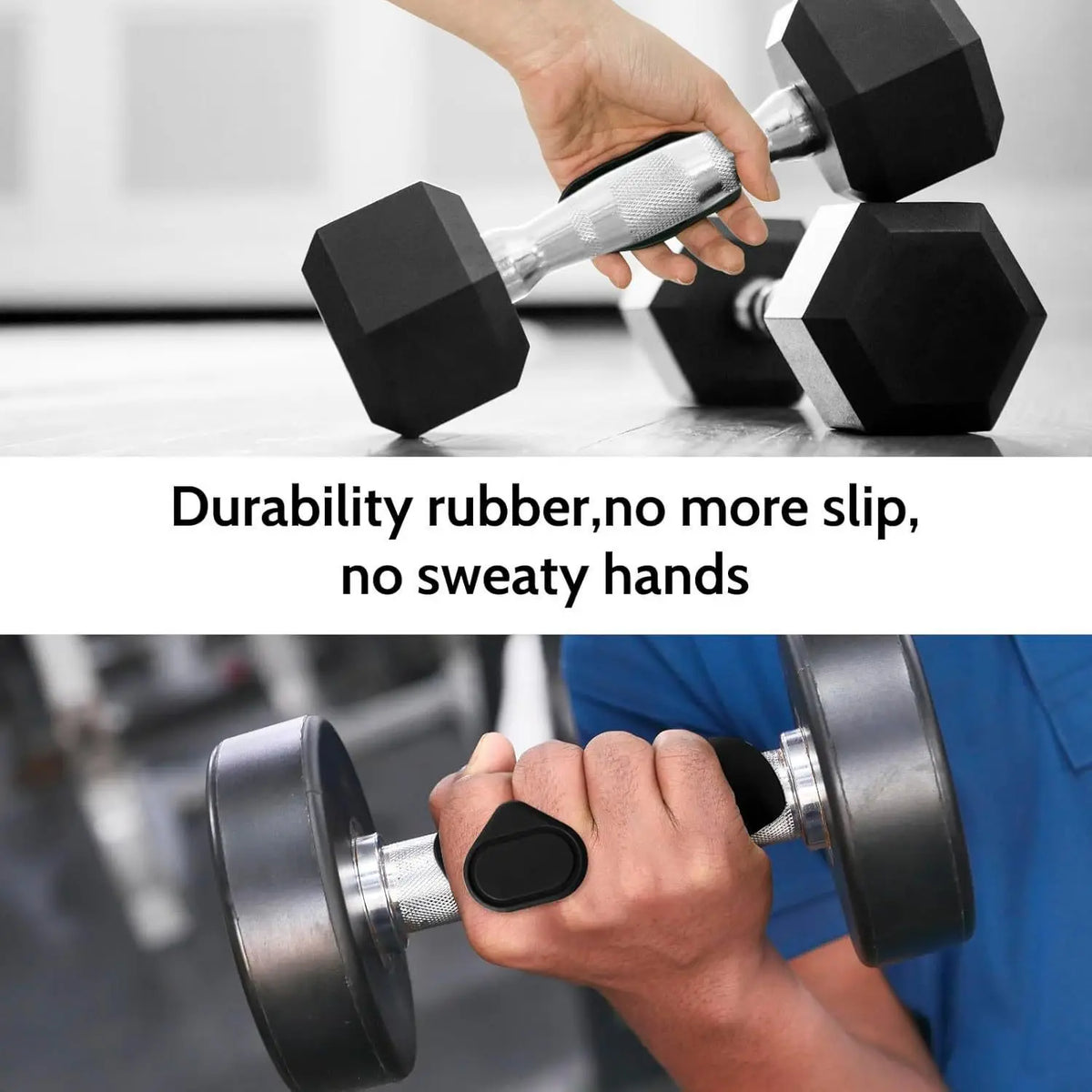 Adult Silicone Anti-Slip Dumbbell Grip for Fitness And Weightlifting Palm Protection Strength Training Hand Grips
